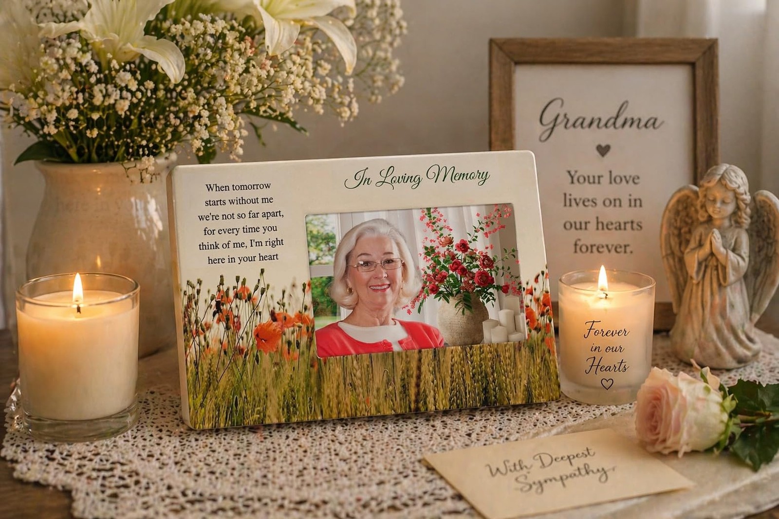 BANBERRY DESIGNS Memorial Picture Frame 4×6 – “When Tomorrow Starts