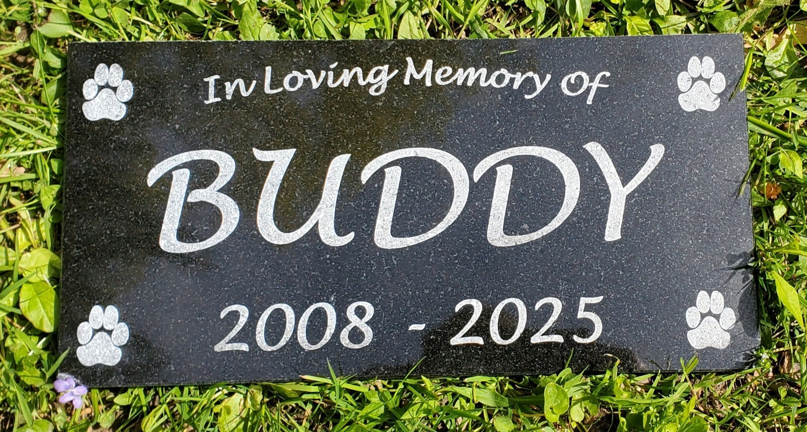 Pet Memorial Grave Marker Headstone Garden Plaque Dog Granite Cemetary Stone t12