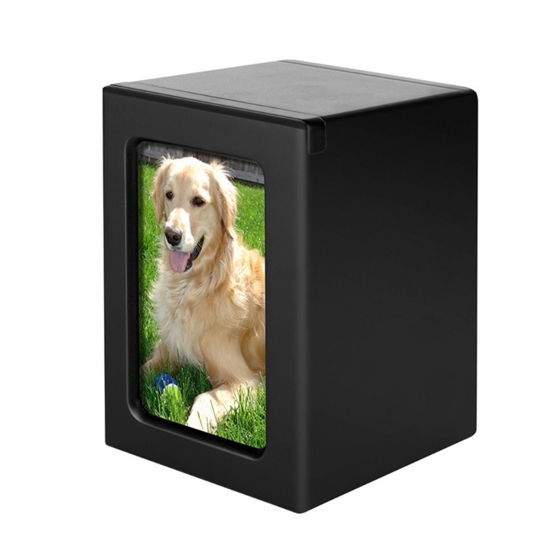 Cats Dogs Pet Ashes Single Box Solid Can Place Photos Commemorative Box