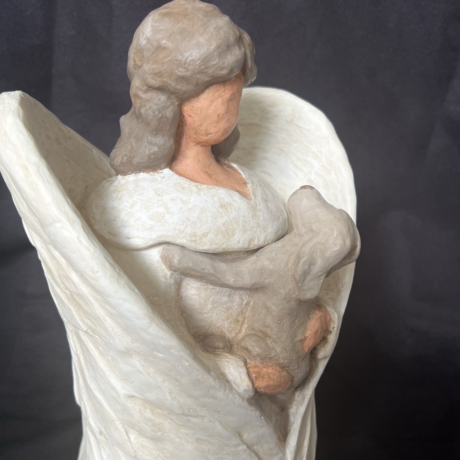 Angel Dog Urn For Cremation Ashes Statue Pet Memorial Figurine Handmade NEW