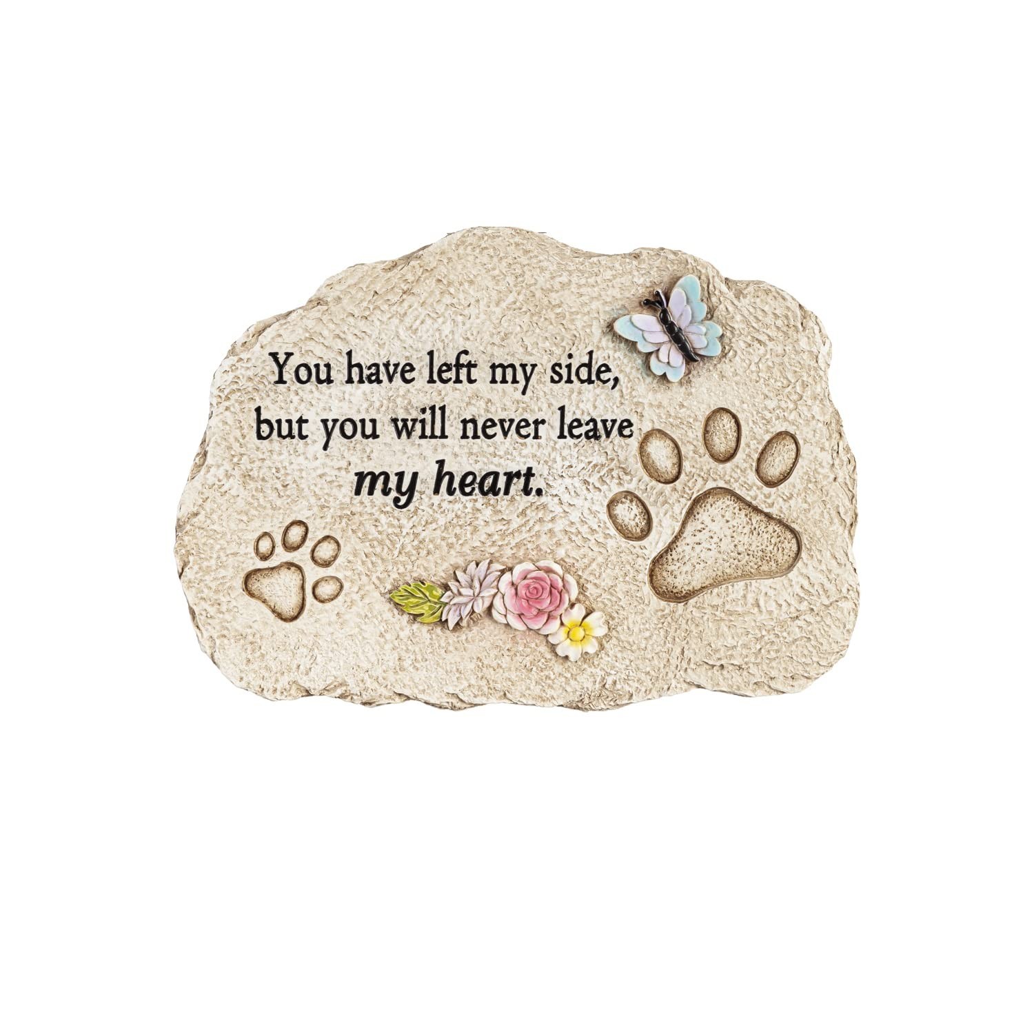 Evergreen Pet Memorial Stones | You Will Never Leave My Heart | 11.5 inches W…