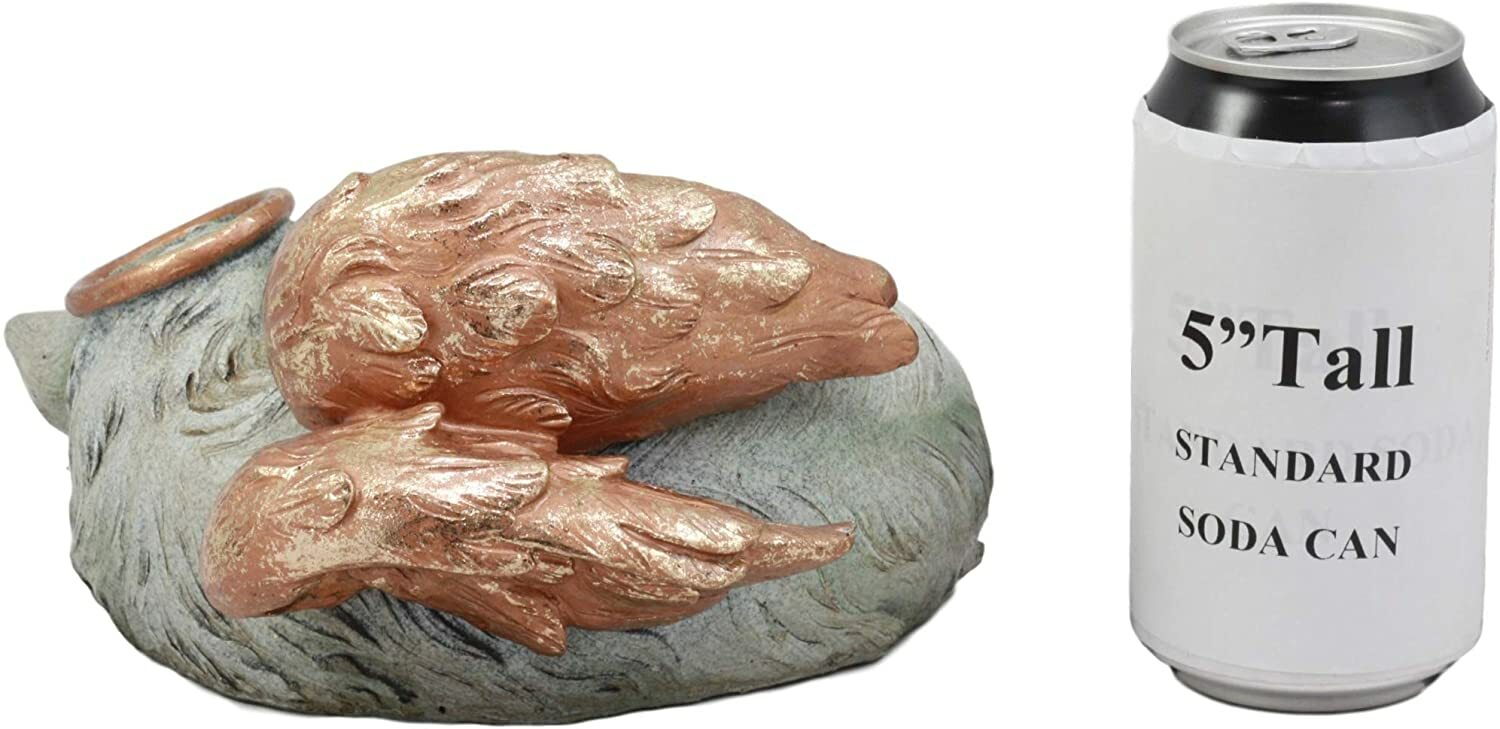 Heavenly Halo Angel Cat Urn For Ashes Statue 7.5″Wide Pet Memorial Figurine