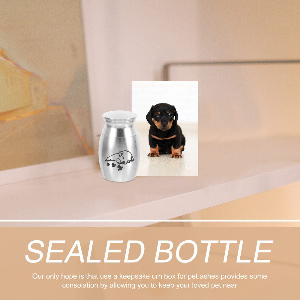 Alloy Pet Urn Cinerary Casket Memorial Cremated Box Small Cat Ashes Container