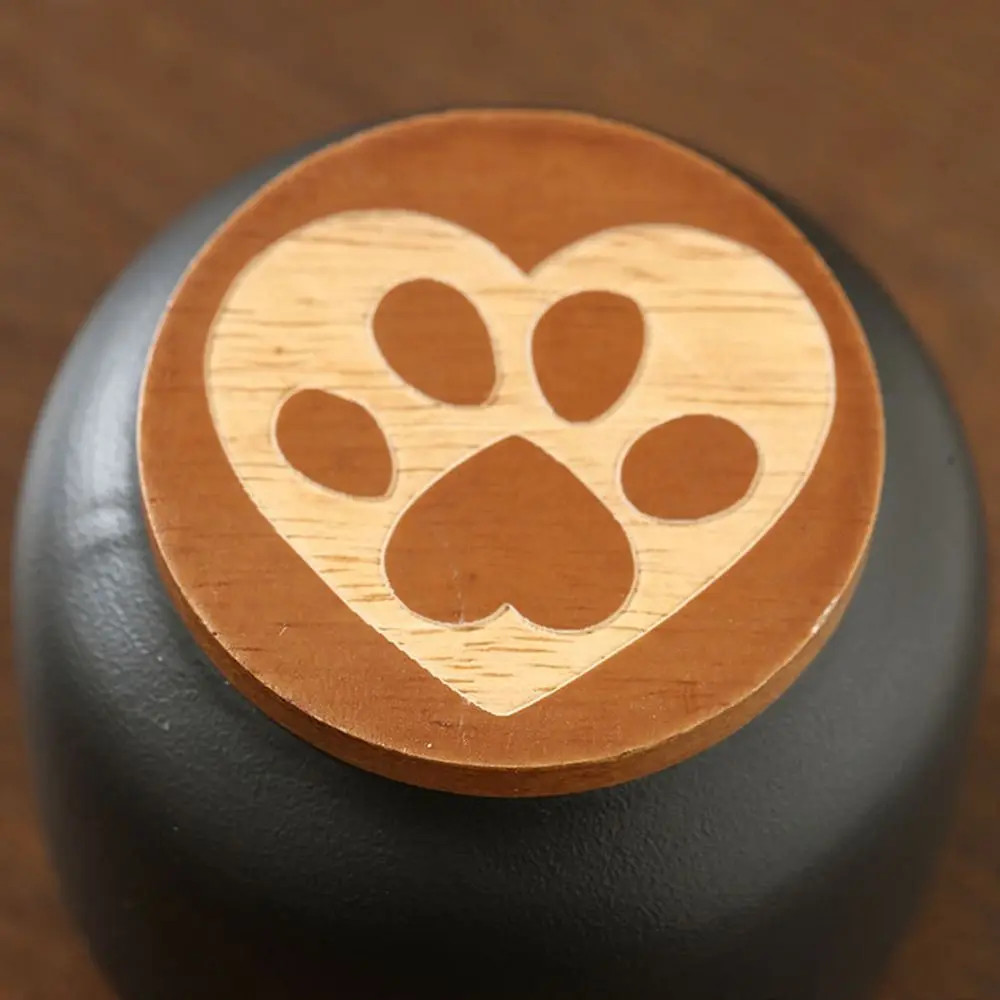 Cute Ceramic Pet Urn Memorial Ashes Box with Lid Moisture Proof