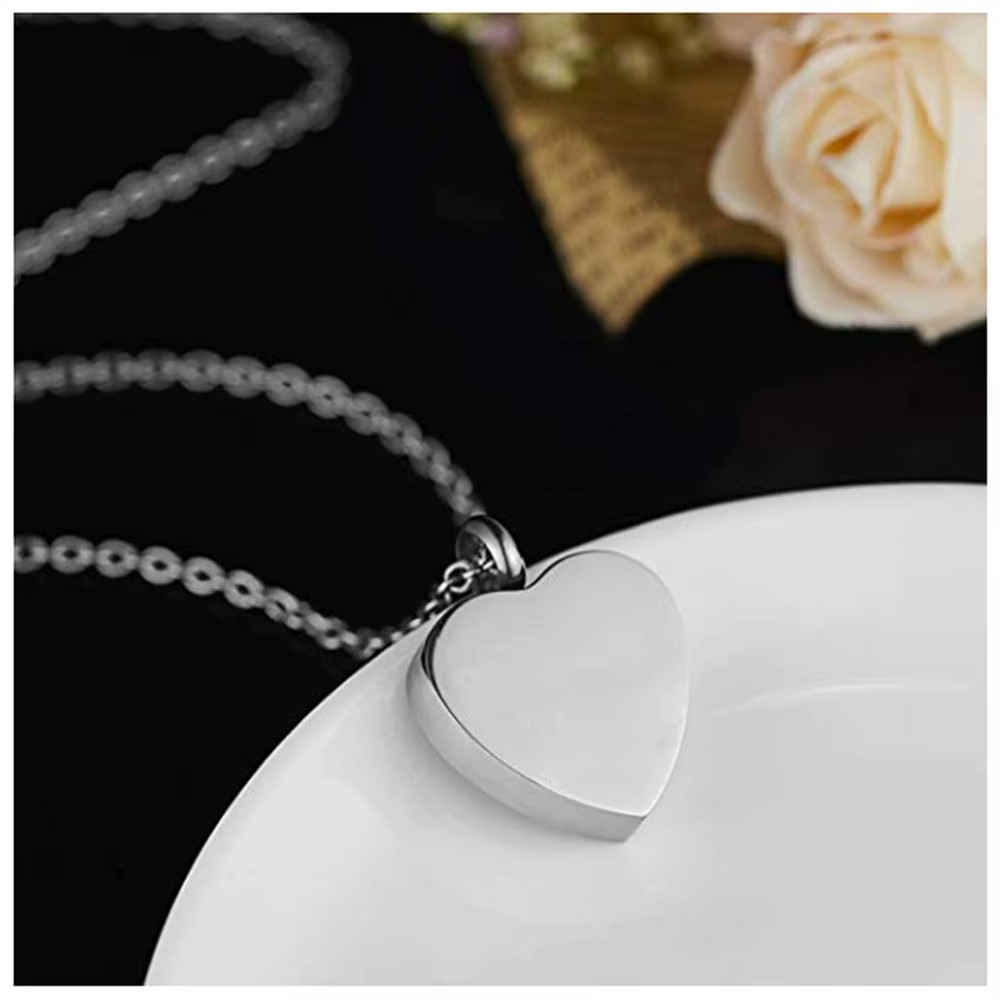 Cremation Urn Necklace Paw Print Footprint “Never Walk Alone” Pet Dog Keepsake