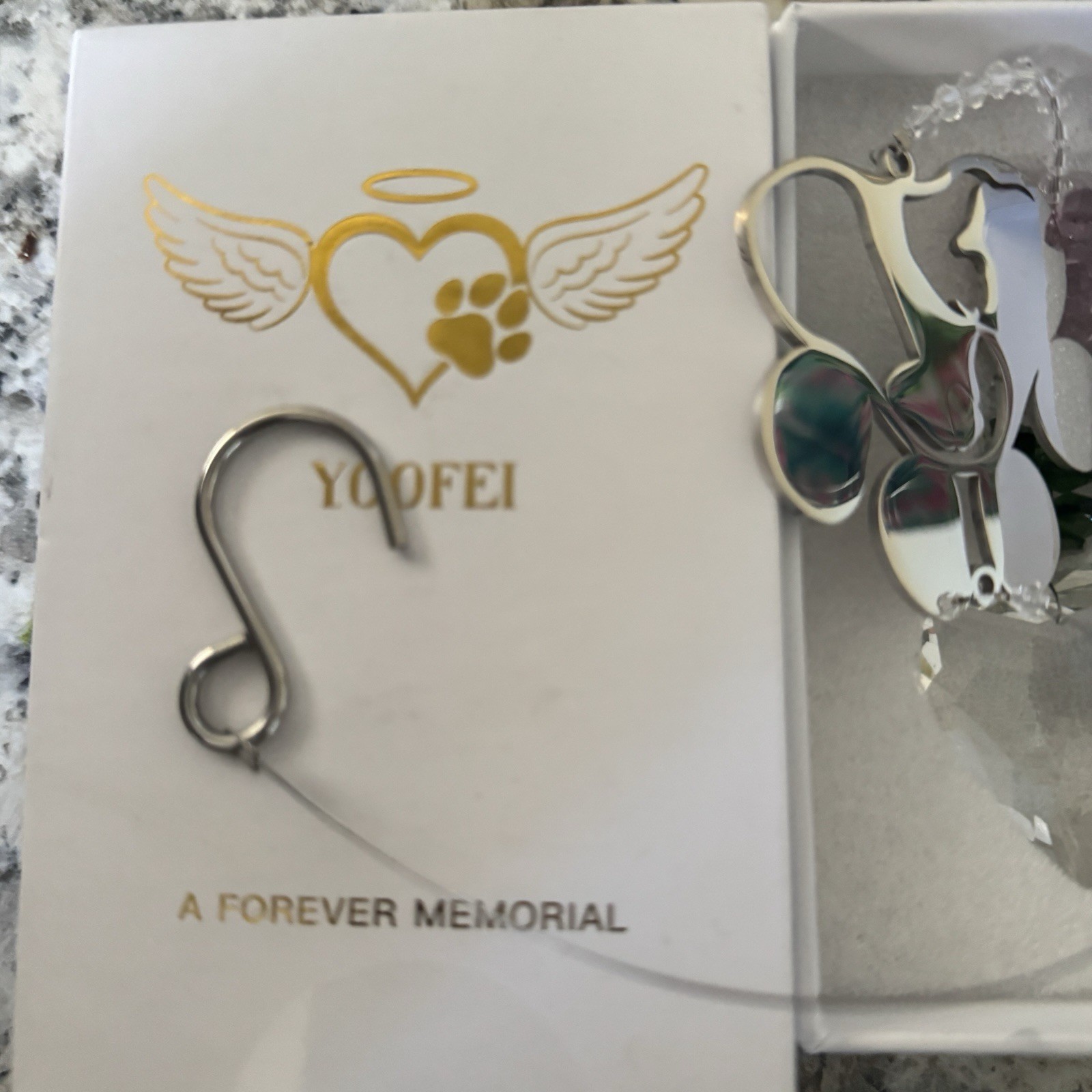Pet Memorial Gifts for Dogs, Loss of Dog Sympathy Gift- Crystal Suncatcher- NIB