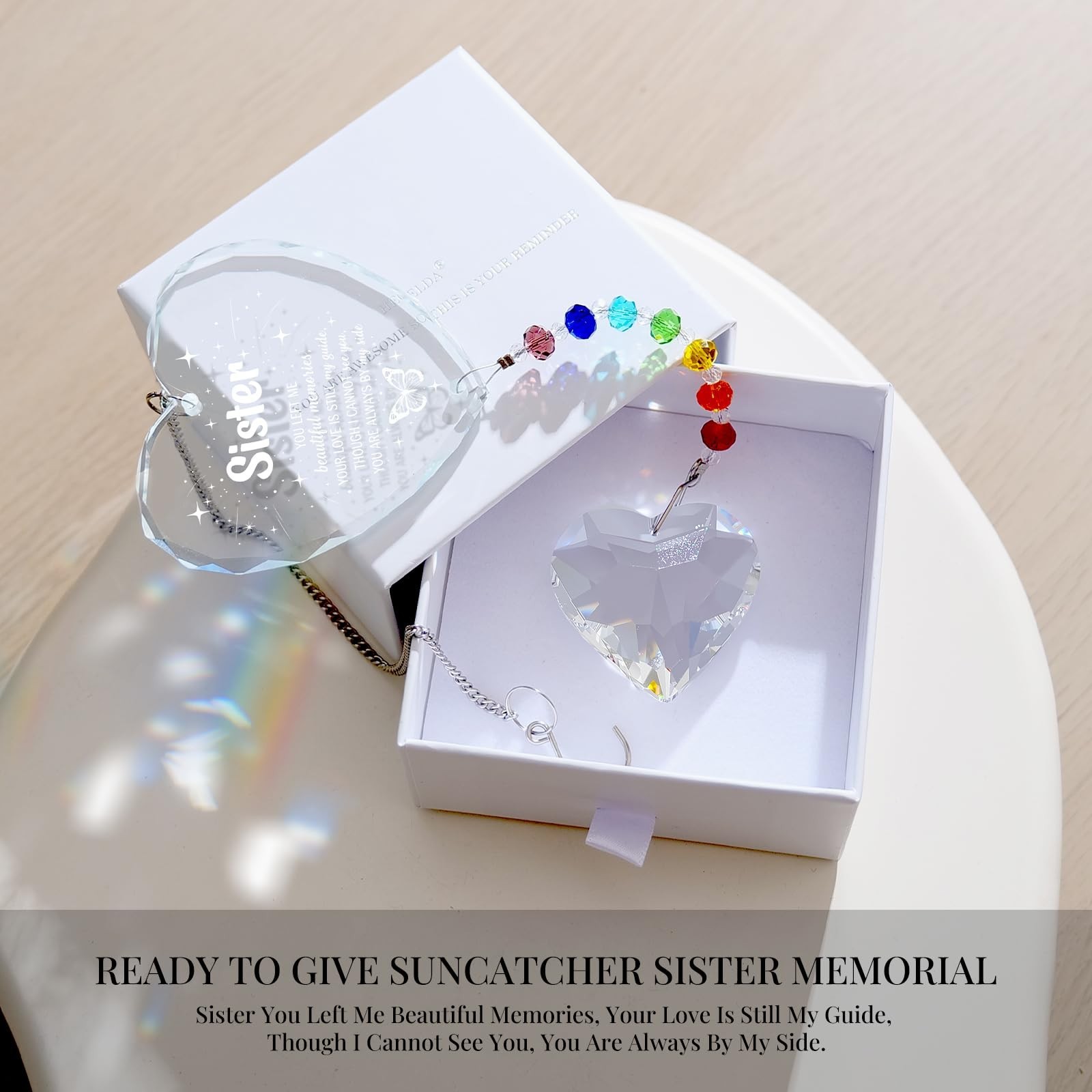 Memorial Gifts for Loss of Mom Dad Sister Husband Brother – Crystal Suncatche…
