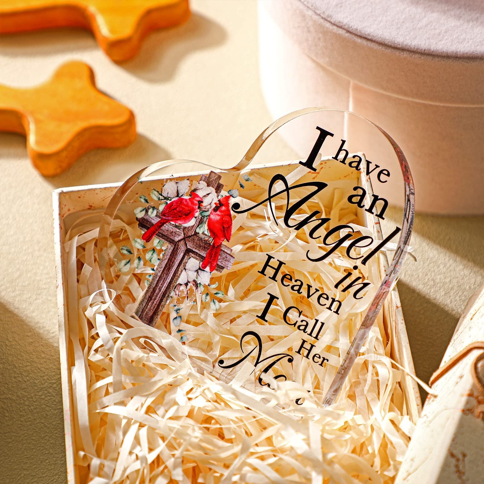 Karenhi 4 Inch Cardinal Memorial Gift for Loss of Mom, Sympathy Remembrance D…