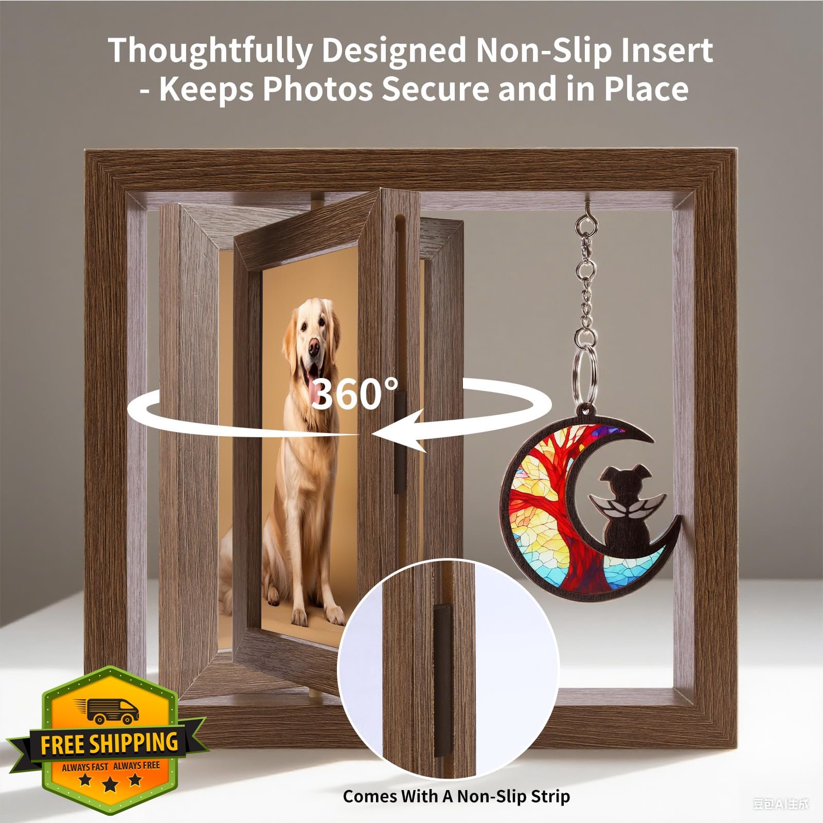DearKeeps Dog Memorial Picture Frame Life Tree