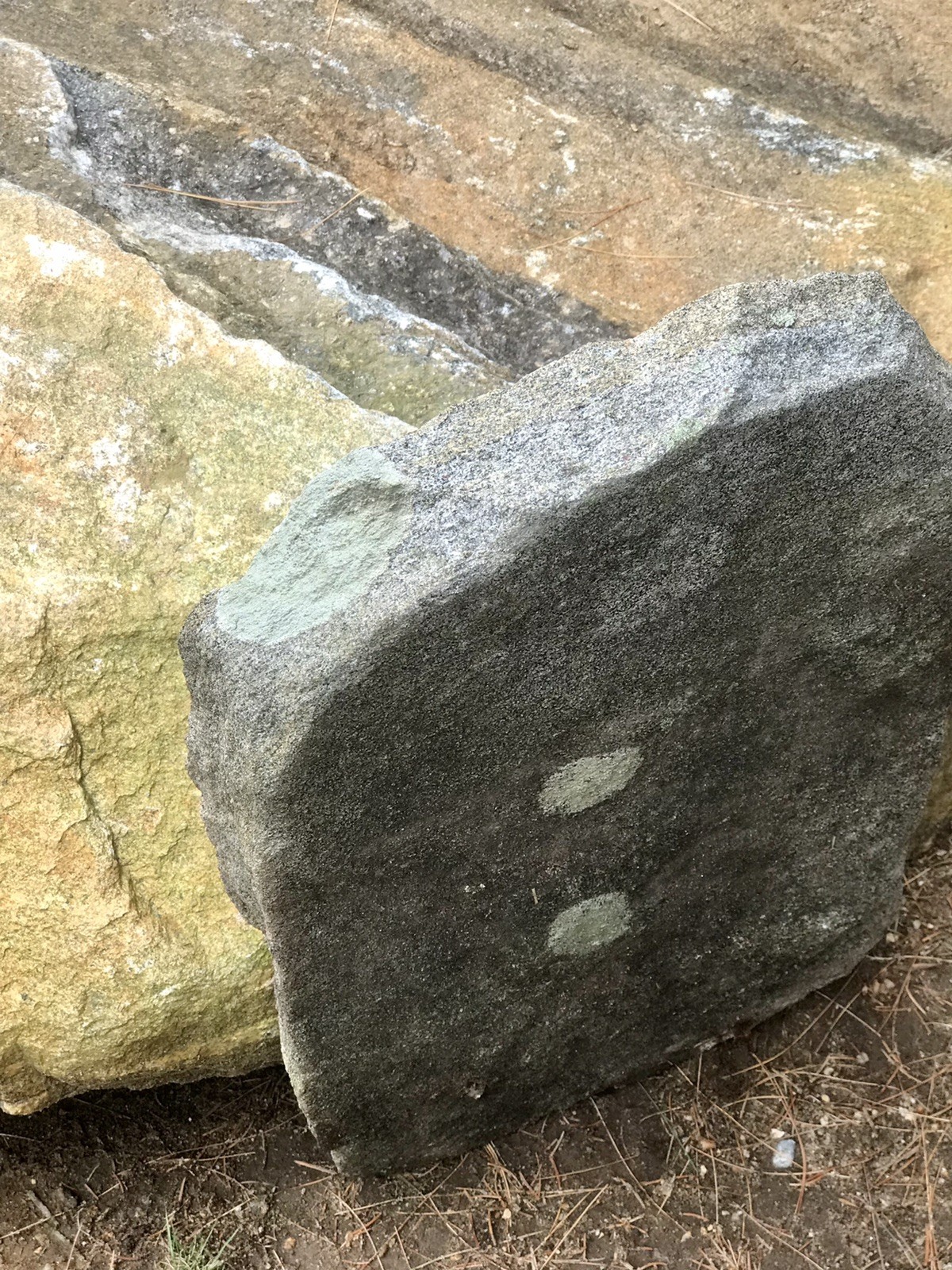 Natural Quartz Granite Stone Grave Marker Headstone Garden Pet Memorial Burial