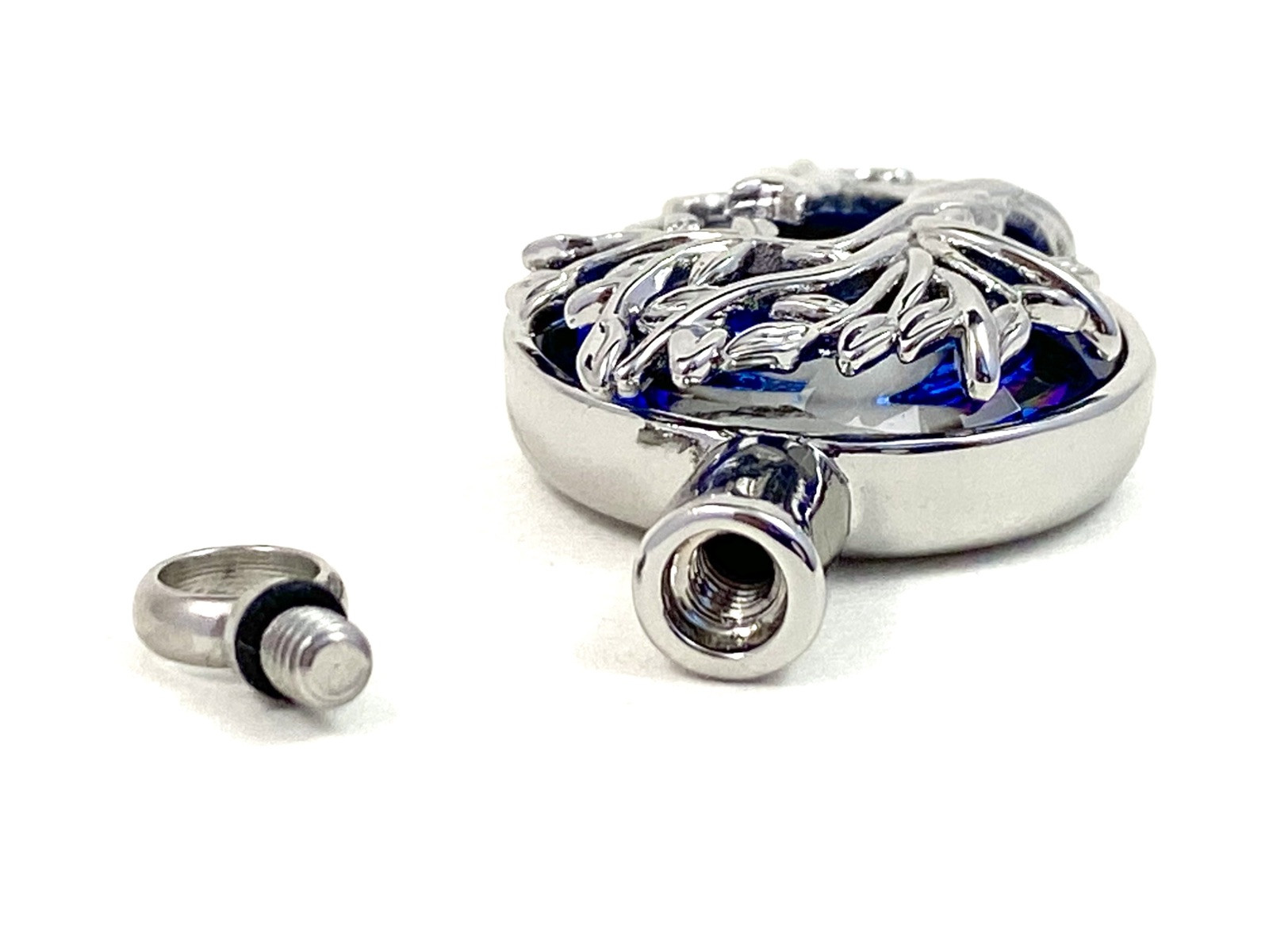 Cat Tree of Life Cremation Necklace Holds Ashes Urn Pendant Jewelry Gift Rainbow