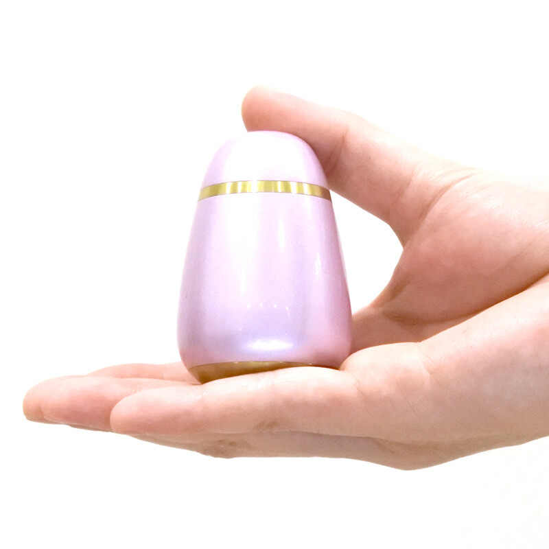 Pallet Egg Purple Small Keepsake Urn for Human Ashes Brass