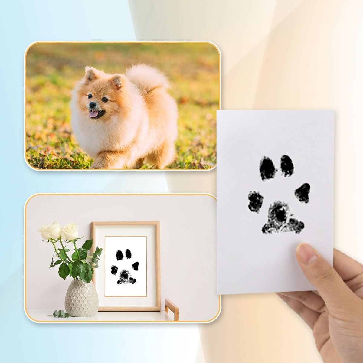 Pet Paw Print Ink Pad Clean Touch Kit Dog Cat Inkless Keepsake Impression