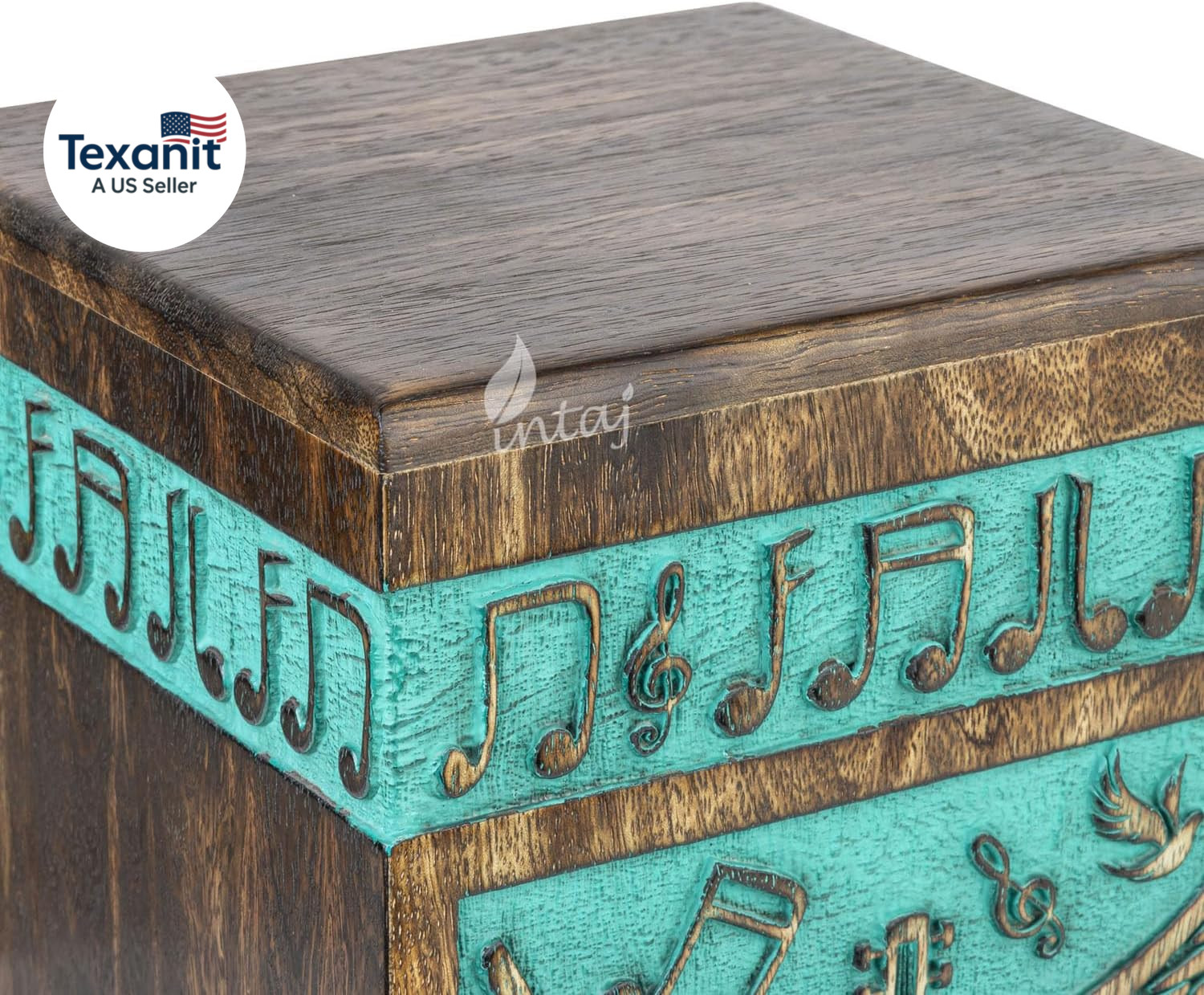 Rosewood Urn for Ashes – Guitar Wings Wooden Box for Human, Pet Ashes Hand-Craft