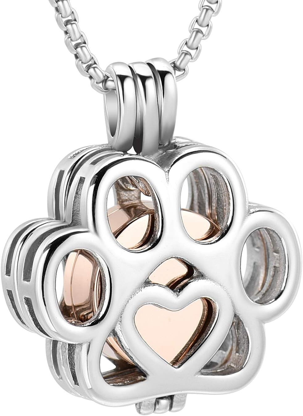 Pet Cremation Jewelry For Ashes For Dog/Cat Paw Stainless Steel Memorial Lock…
