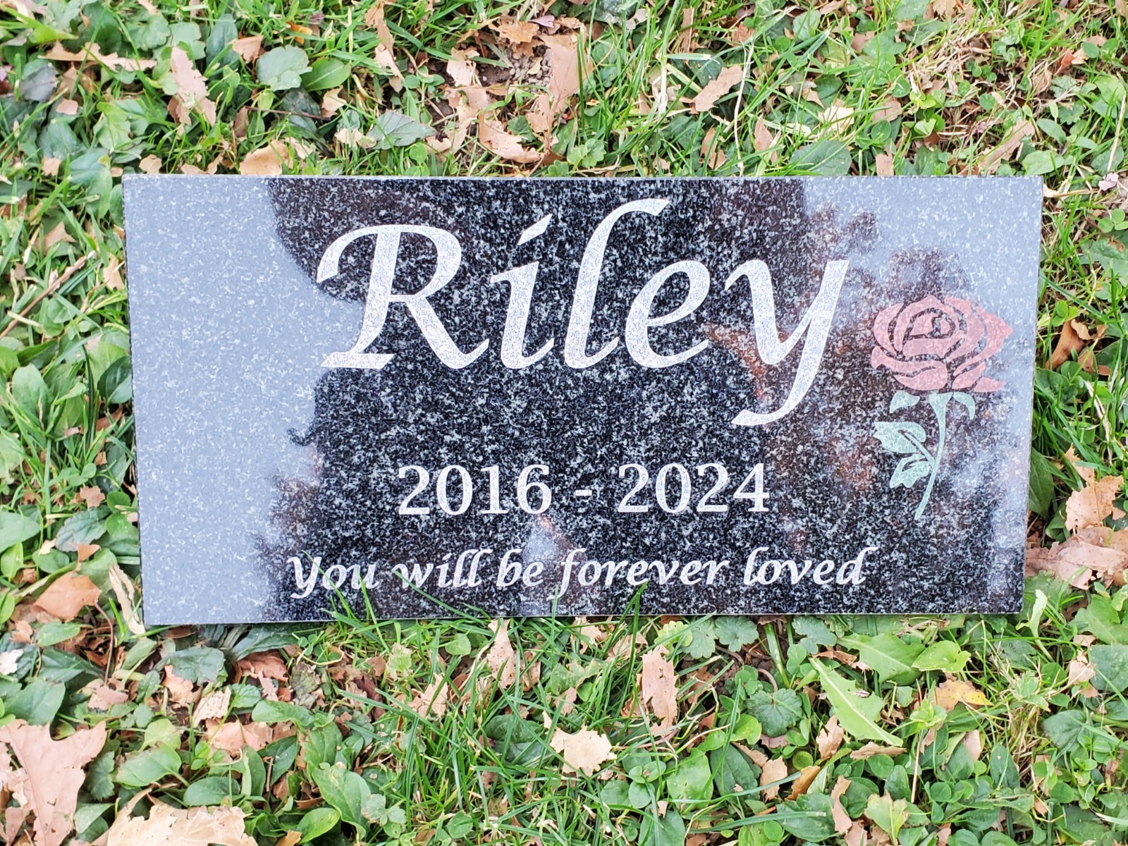 Memorial Headstone Grave Stone Plaque Marker Custom Loved Ones Pet Loss Gift t6