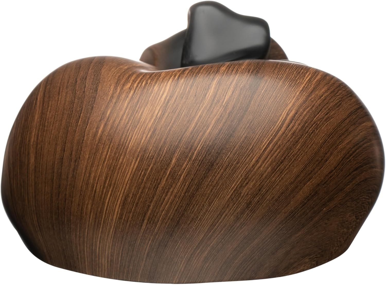 Elegant Dog Urn Sleeping Resin Black Walnut Lacquered Secure Bottom Opening