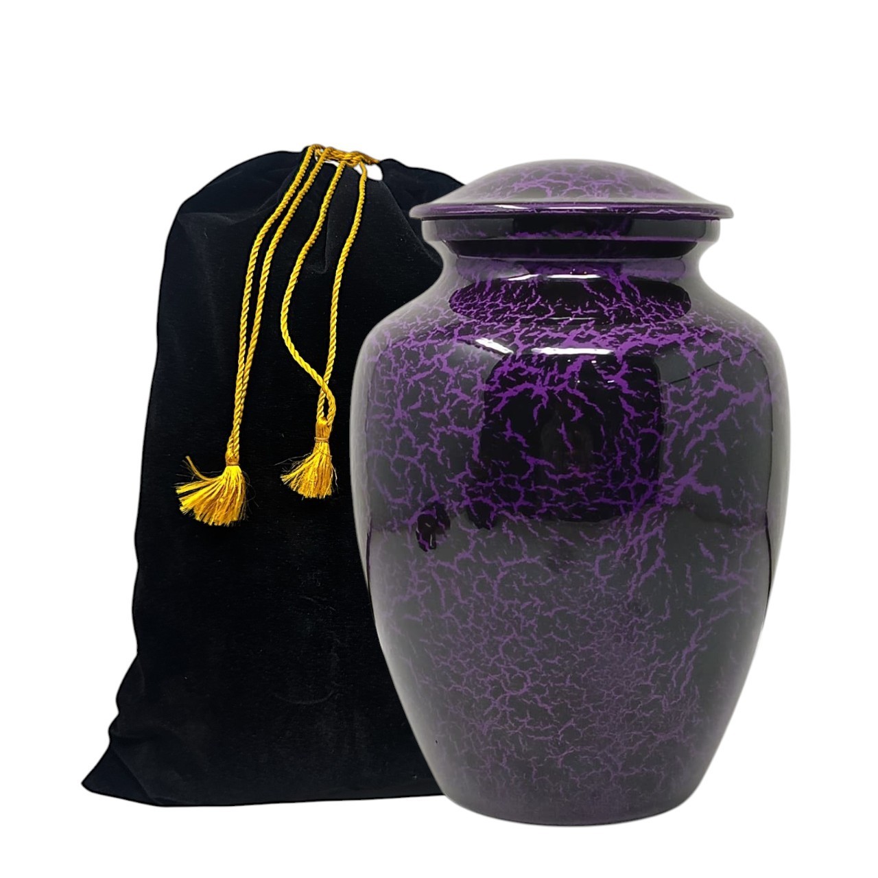 8 Inch Marble Cremation Adult Memorial Medium Urn for Child Pet Ashes with Bag