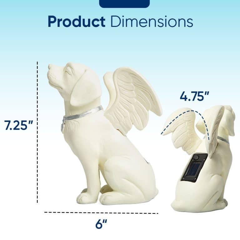 Dog Memorial Gifts – Dog Angel Statue Garden Solar Light – Pet Memorial