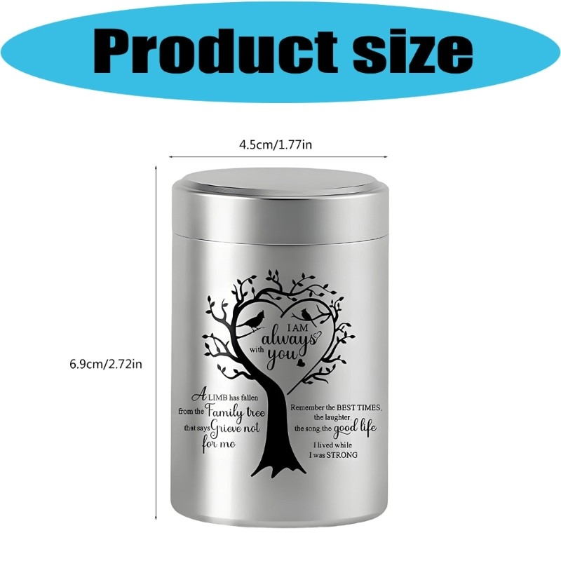 Elegant Aluminum Mini Trees Of Life Urn With Secure Opening For Ashes Keepsakes