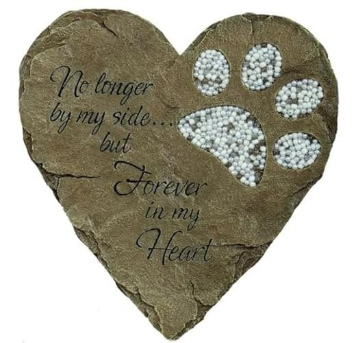 98843 Pet Memorial Garden Stone, Brown White