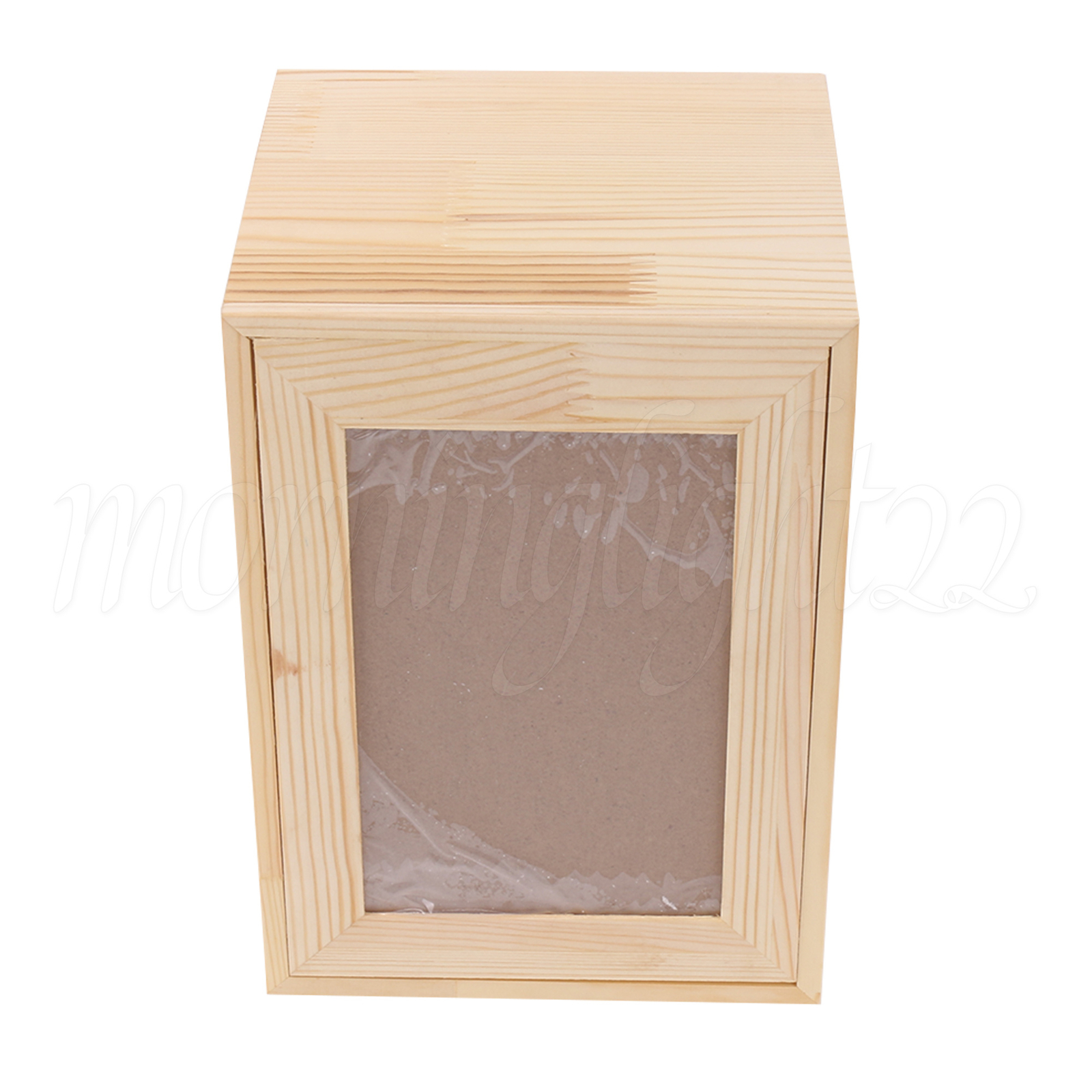 Animal Urns for Ashes Memorial Box 6.3 x 6.3 x 8.66 Inch Natural Wooden Color