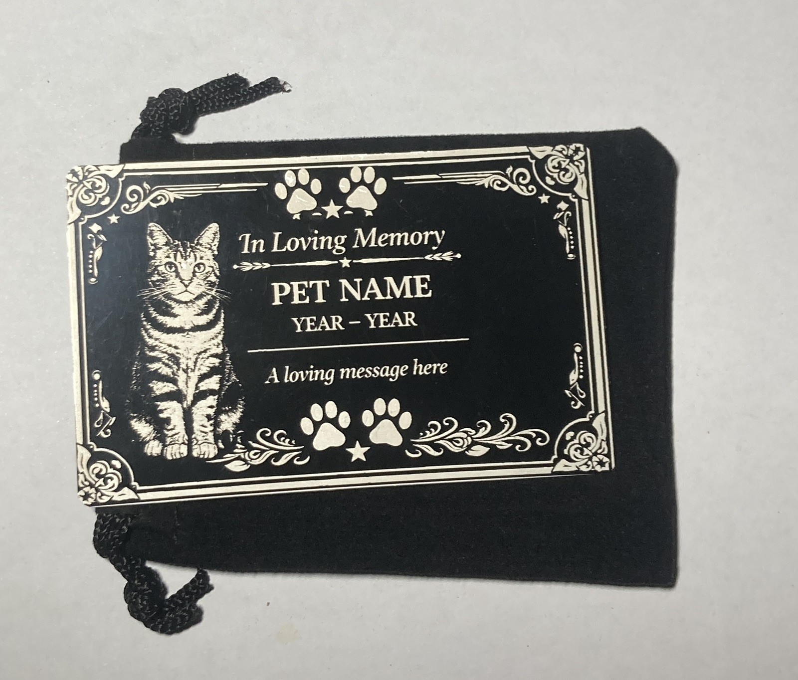 Personalised Pet Memorial Plaque Custom Photo Engraved Aluminium Dog Cat Horse