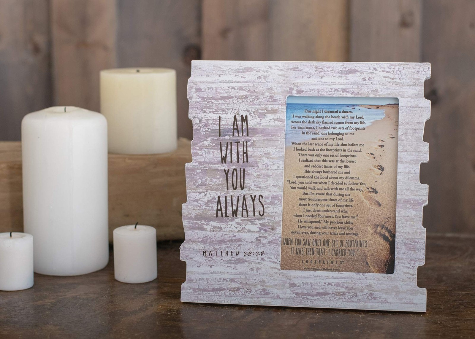Dicksons I Am with You Footprints Wood 8 x 8 Photo Frame Plaque