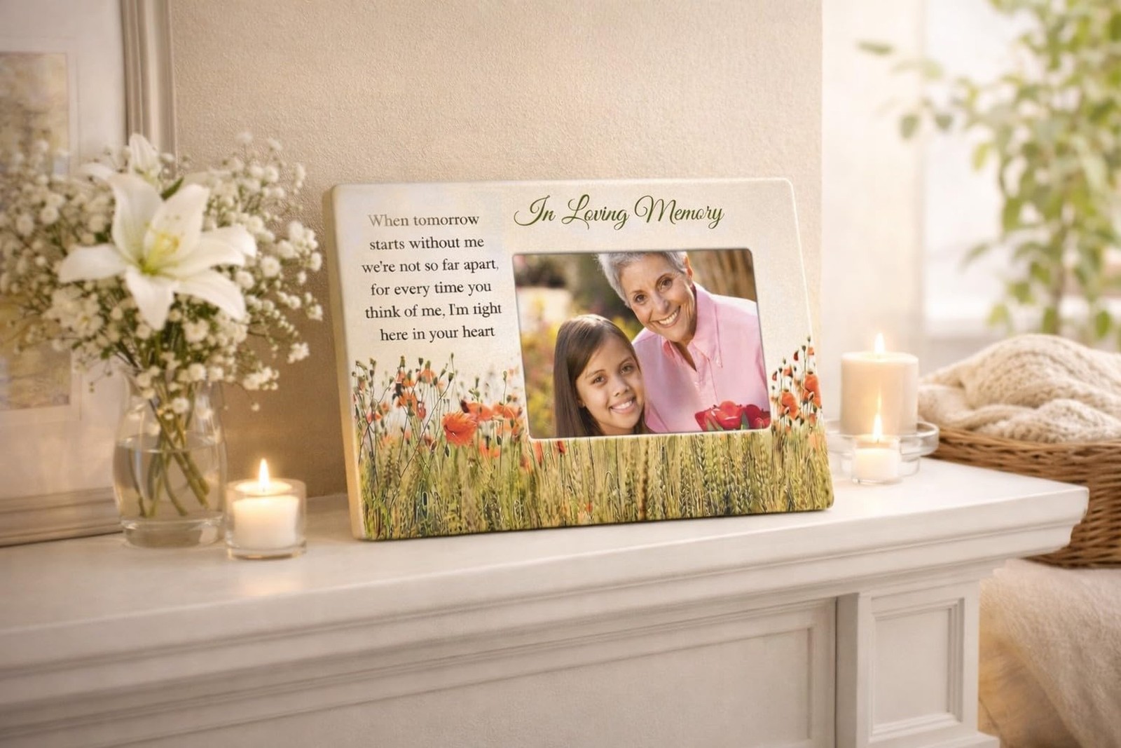 BANBERRY DESIGNS Memorial Picture Frame 4×6 – “When Tomorrow Starts