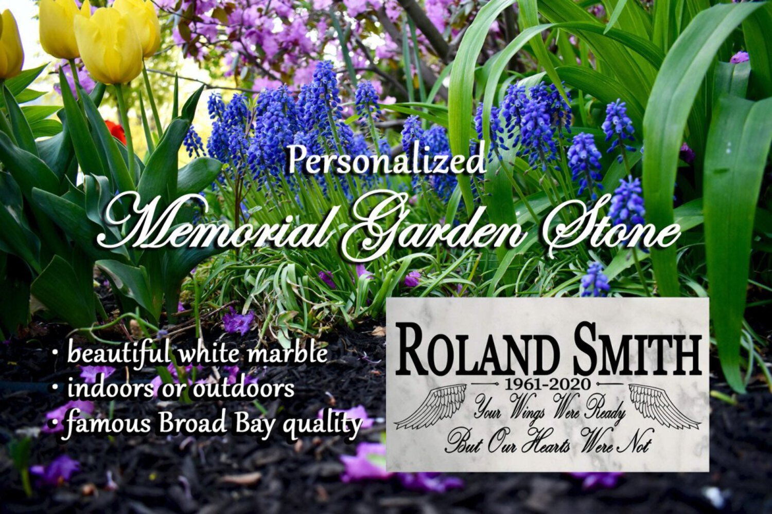 Love One Memorial Stone Gift Custom Garden Remembrance Plaque