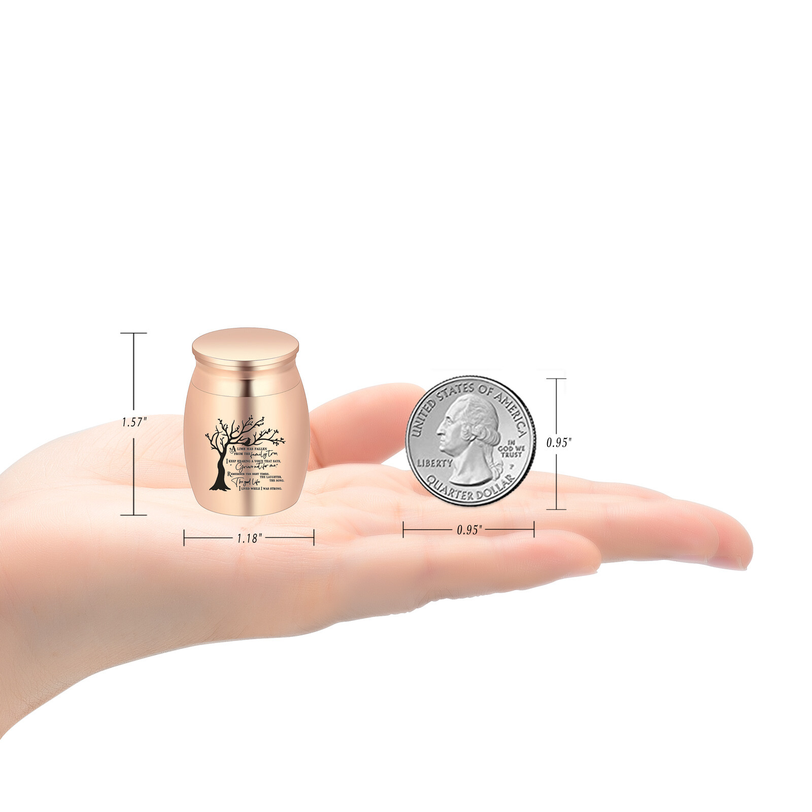Small Keepsake Urns for Human / Pet Ashes 1.57 Inch Mini Cremation Urn for Ashes