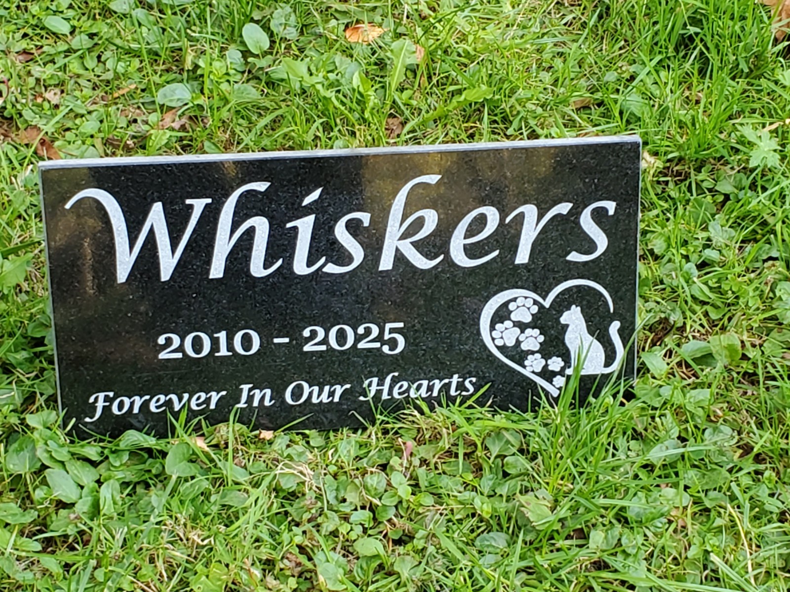 Cat Memorial Stone Garden Headstone Personalized Grave Marker Pet Loss Gift t18