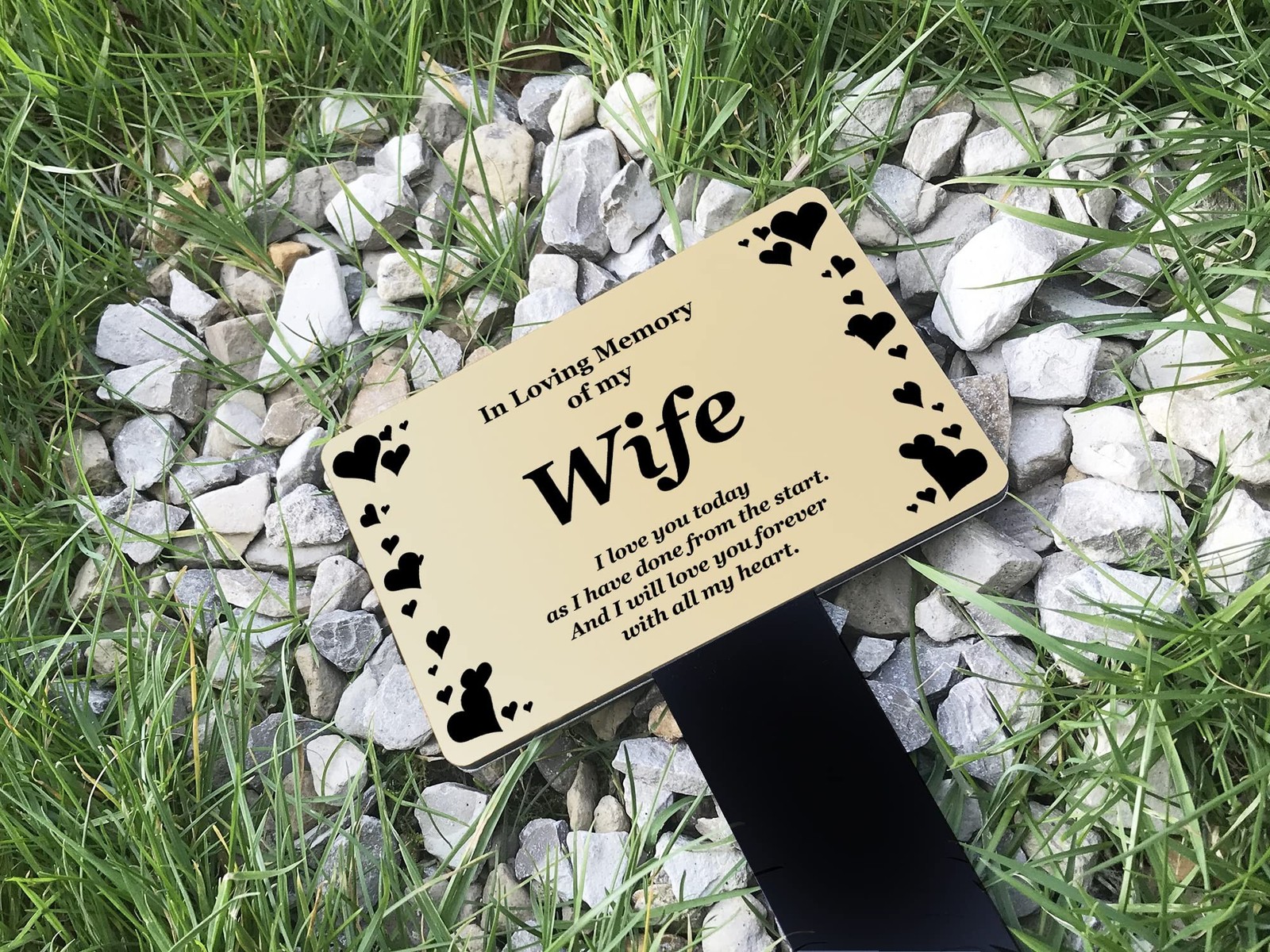 OriginDesigned Wife Memorial Plaque Stake – in Loving Memory of My Wife and a…