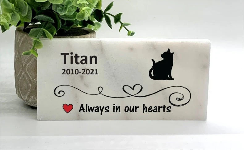 Cat Memorial – Personalized Pet Memorial Stone – Cat Loss sympathy Gift