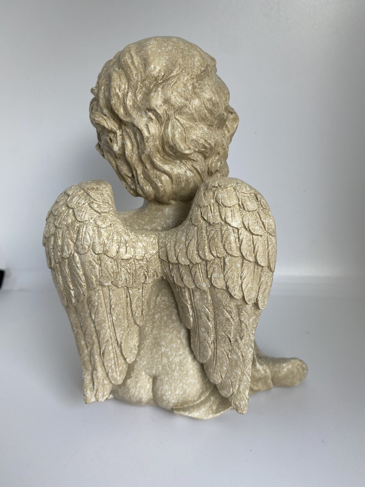 CAT MEMORIAL STATUE DOG PUPPY WITH WINGS PLAQUE ORNAMENT