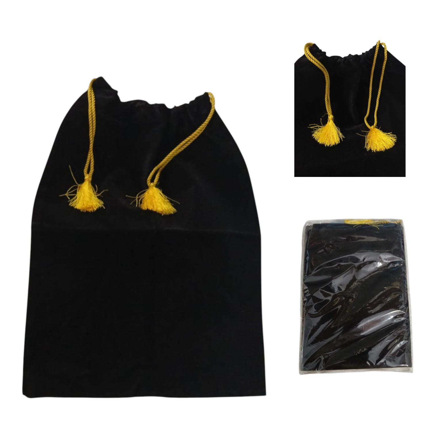 5Pcs Black Coin Pouch, Velvet Drawstring Bags, 16×12, Wedding, St. Patrick’s Day