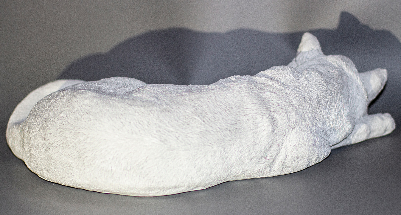 Cremation Urn Pet Ashes Sleeping Cat White Memorial Sculpture Grave Decorations