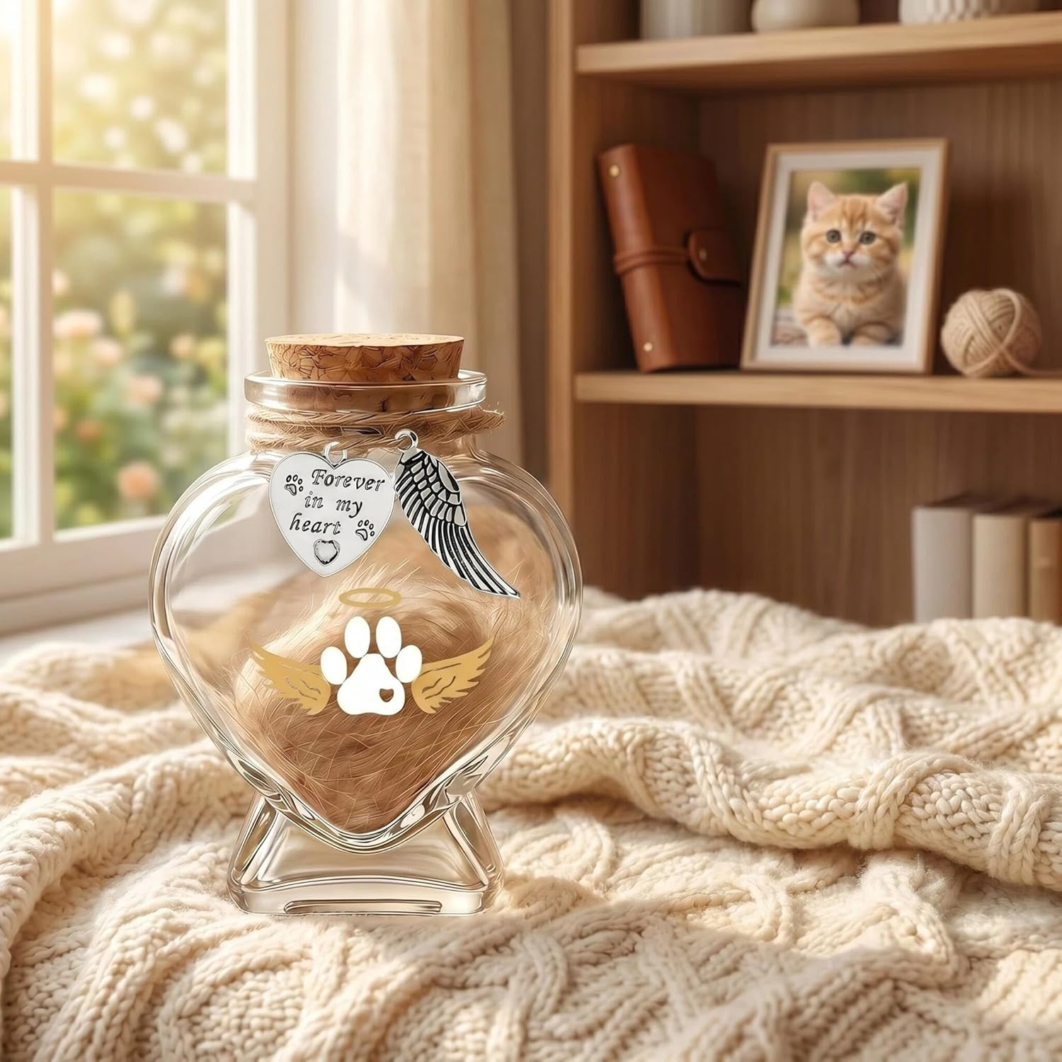 Pet Memorial Bottle for Pet Hair, Pet Fur Memorial Keepsake, Keepsake for Dog an