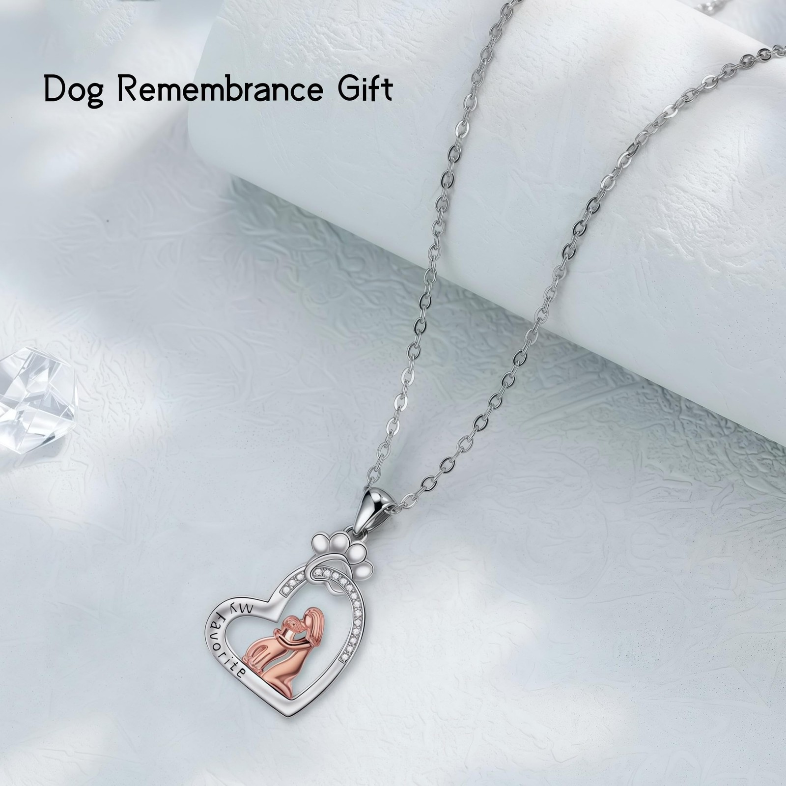 Dog Memorial Gifts Remembrance Necklace: Loss of Dog Sympathy Gift Personaliz…