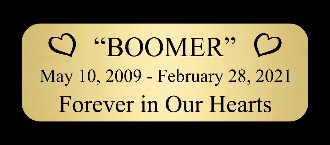 1×3″ Custom Personalized Gold or Silver Aluminum Pet Memorial Name plate