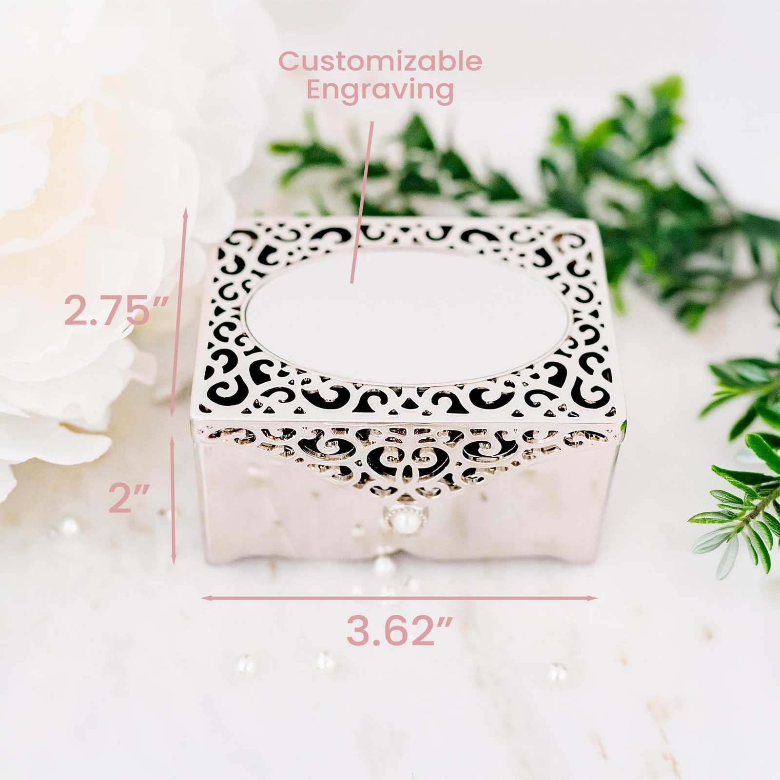 Cherished Moments Filigree Rectangle Jewelry Box, Religious Keepsake
