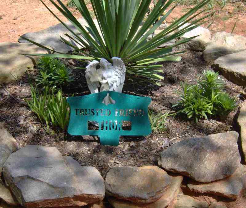 Metal Pet Memorial Headstone Grave Marker Personalized For Your Dog or Cat