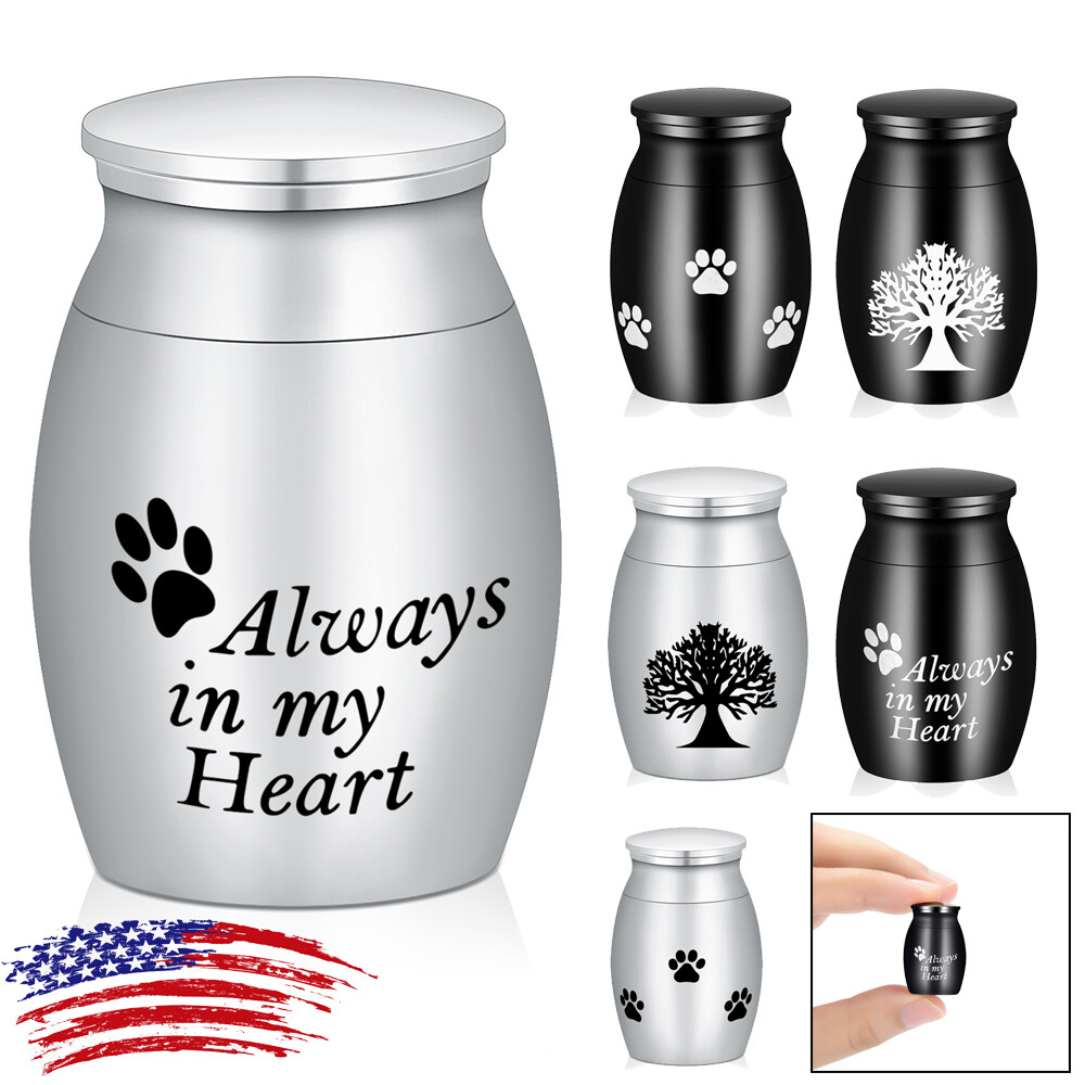 Small Dog Urn for Ashes 1.18Inches Mini Cremation Urn for Pet Ashes Tiny Pet Urn