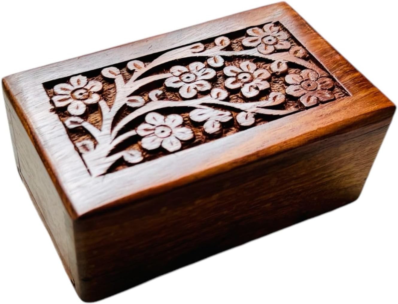 Small Wooden Cremation Rosewood Urn Box for Pet or Human Ashes Keepsake