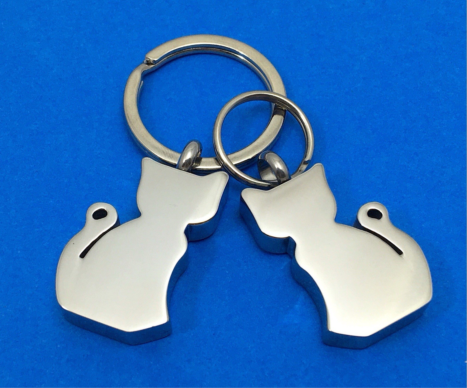 Cat Cremation Necklace Jewelry Pendant Urn for Ashes Memorial Gift Silver Kitty