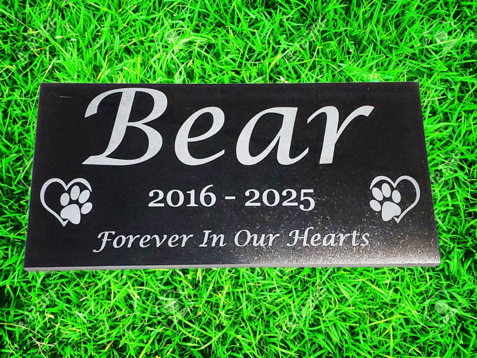 Grave Marker Headstone Garden Pet Loss Memorial Burial Stone Granite Plaque t19