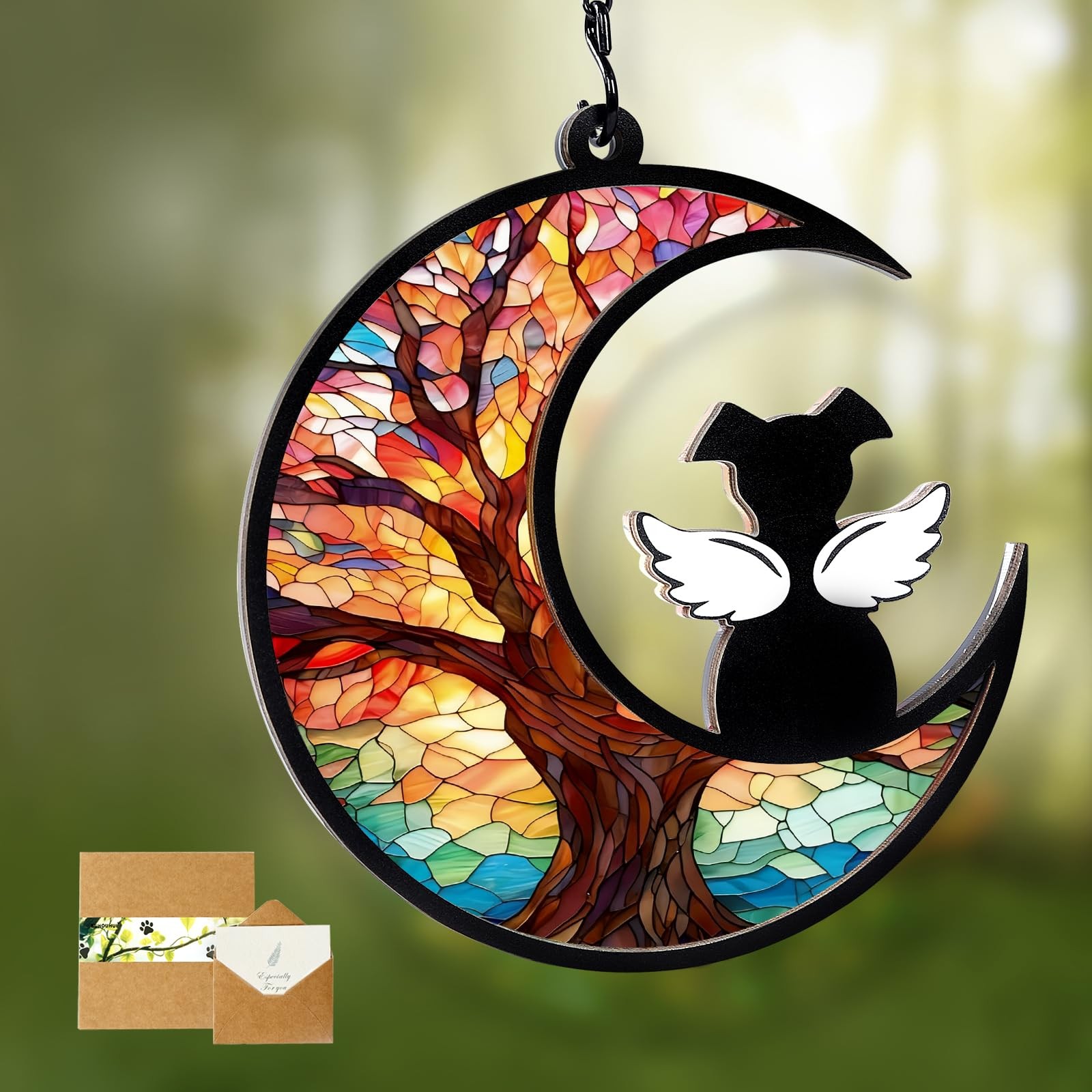 Dog Memorial Gifts for Loss of Dog，DIY Dog Angel Memorial Suncatcher,Dog Loss…