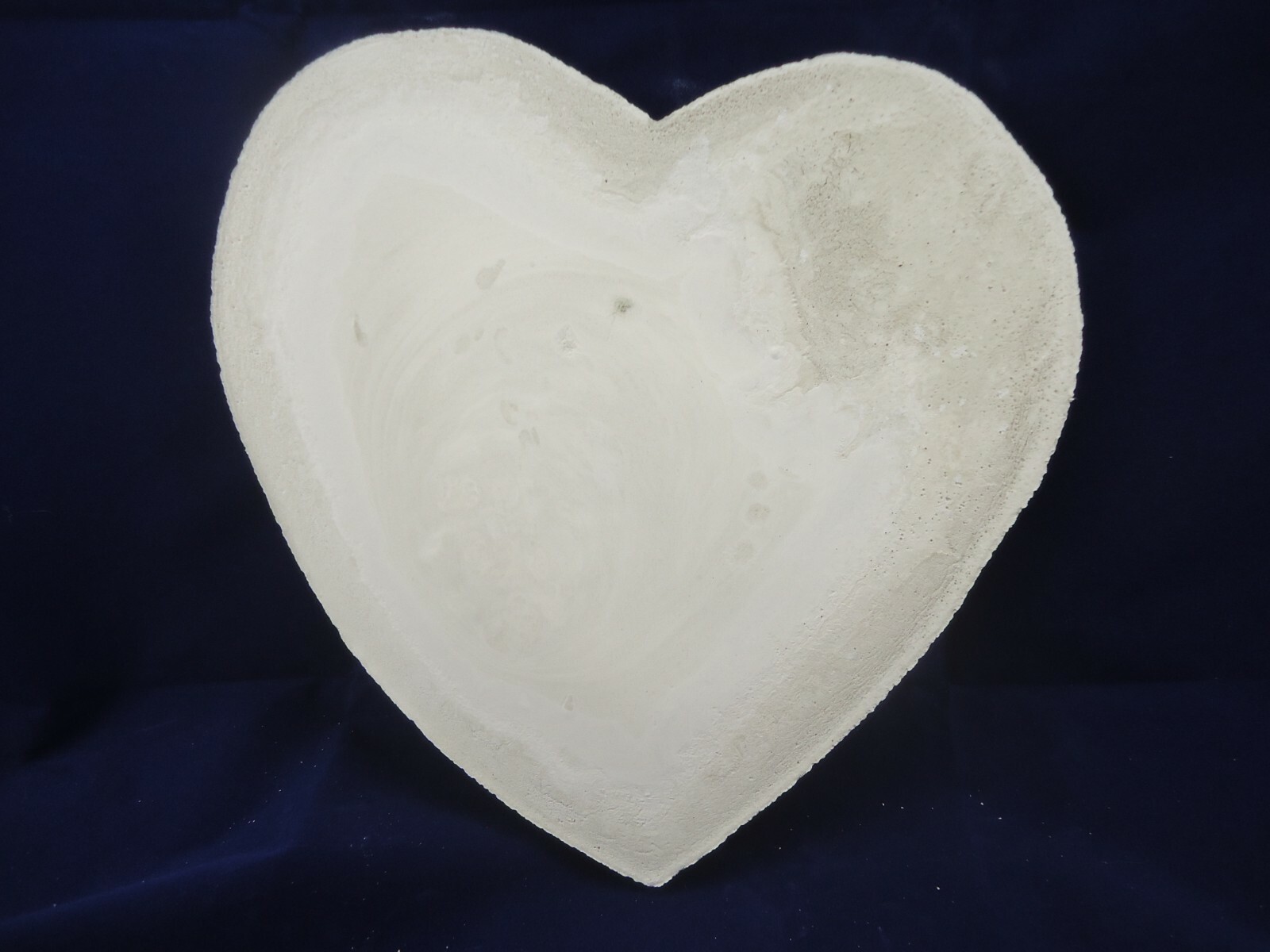 Concrete Stone Memorial Heart Remembrance of Loved Person or Pet Hand Poured