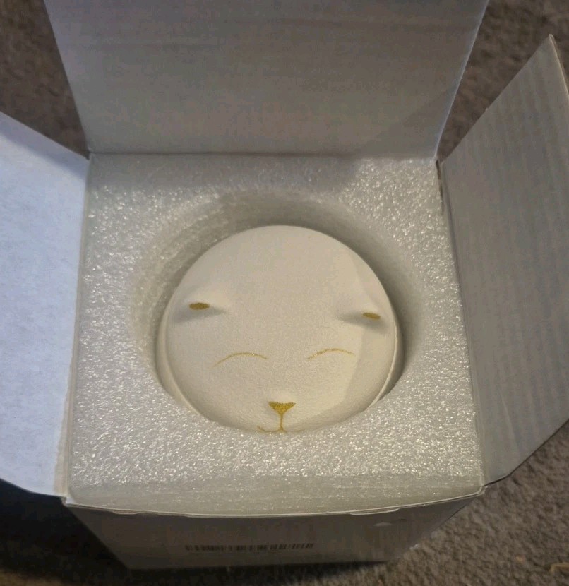 Cat Urn White Ceramic 3 1/2 Inches.Brand New