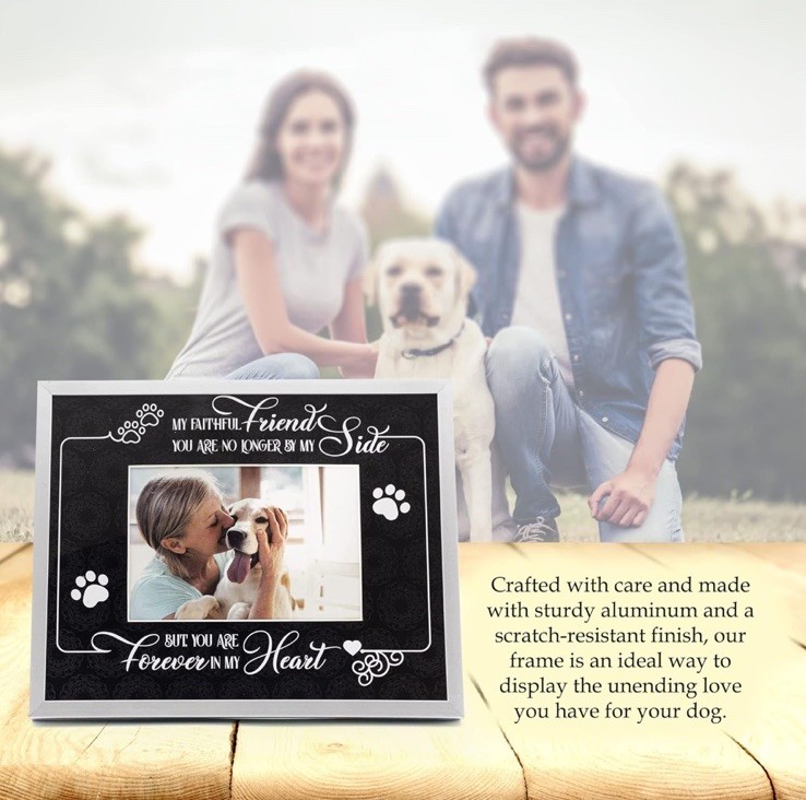 Dog Memorial Gift for Loss of Dog, 8×10 Frame, Holds 4×6 Photo